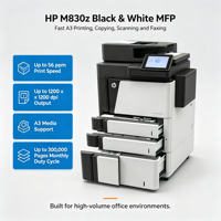 Copieur laser noir et blanc multifonction reconditionné M830z A3 avec impression, copie, numérisation et télécopie pour bureau commercial