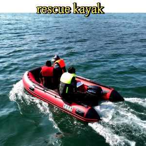 قارب صيد قابل للنفخ، قارب تجديف للمياه البيضاء، قارب نجاة خفيف الوزن للغاية، قارب كاياك للإنقاذ 360×170 - Product Image 4