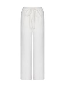 Ensemble 2 pièces : Haut uni à manches longues et pantalon large avec col ou épaules tombantes – Tenue de mariage élégante - Product Image 5