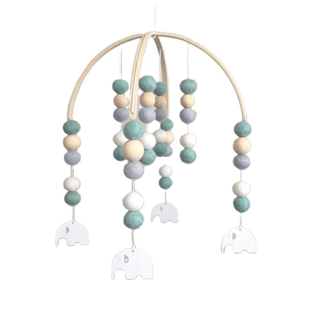 Baby Rattles Mobile Wooden Beads Wind Chimes Bell Toys For Kids Room Bed Wall Hanging Decor bamboo wind chimes