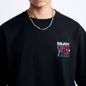 T-shirt pour homme avec imprimés brodés contrastés, t-shirt imprimé contrasté de haute qualité, logo personnalisé, fabricants de vêtements sur mesure - Product Image 5