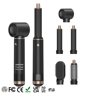 Five Plus 5 in 1 Styler Hair Dryer One Step Professional Straightener Curler Multi Styling <b>Tools</b> Hot Air Brush Hair Dryer for Cu - Product Image 1