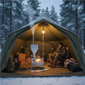 Poêle à granulés portable avec four pour tente chaude, poêle de camping en <span class=keywords><strong>bois</strong></span> pour fourgon, cabine, survie hivernale, cuisson - Product Image 6