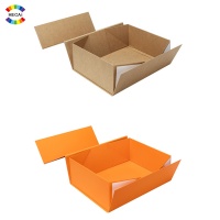 Estampage à chaud Logo Emballage en carton pliant en papier rigide Boîte-cadeau à fermeture magnétique noire