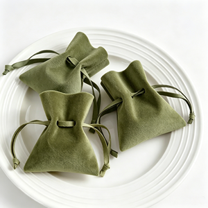 Premium Suede Jewelry Pouches With <b>Bow</b> Closure Custom Logo For Jewelry Accessory Storage And <b>Gift</b> Wrapping Use - Product Image 4