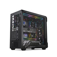 Boîtier PC de jeu en métal Galax Mid Tower MicroATX avec panneau latéral en verre trempé, support pour radiateur 360 mm et port Type-C