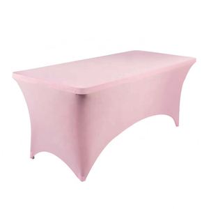 Funda elástica rectangular para mesa de 4, 5, 6, 8 y 10 pies, para bodas al aire libre, en blanco y negro, para comercio exterior. - Product Image 4