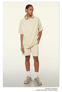 Conjuntos de pantalones cortos unisex sueltos de algodón 100% de calle alta de nueva moda de verano al por mayor para hombres pantalones de chándal de gimnasio - Product Image 3