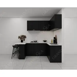 High Gloss Lacquer Painting Modern Economic Kitchen Cabinets Kitchenette All in One