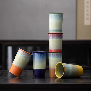 Custom Kiln Glazed Coffee to Go Cup Ceramic Travel Mug with Silicone Lid - Product Image 2