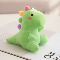 12cm Kawaii Mini doux dinosaure en peluche porte-clés chaud coton animaux jouets sac breloque décor pendentif peluche peluche poupée