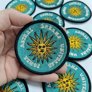 Embroidered Badges Wholesale Custom Logo Iron On 3D Puff Embroidery Patches For Clothing