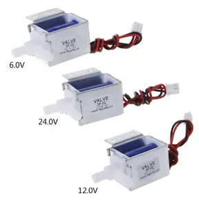 Mini électrovanne électrique N/C normalement fermé, fils de 6V 12V 24V, contrôle de l'air, gaz eau