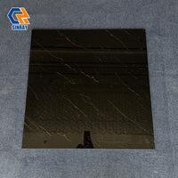 Carrelage en porcelaine noir brillant 800x800mm, antibactérien, résistant aux acides, antidérapant, résistant à l'usure, épaisseur 9mm, pour sols et murs, pierre pour maison