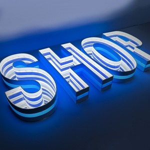 ป้ายไฟโลโก้อะคริลิค LED แบบหลายชั้น ดีไซน์ใหม่ พร้อมกระจกอินฟินิตี้ - Product Image 4