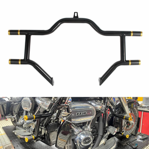 Barre de protection du moteur avant pour Harley <span class=keywords><strong>CVO</strong></span> Street Glide 2010~2023, glissières Delrin, tube de 114 mm de diamètre, ne convient pas aux modèles Road Glide - Product Image 3