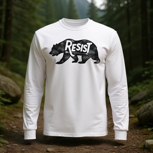 T-shirt vintage à manches longues Resist Bear, design parc national, vêtements unisexes - Product Image 3