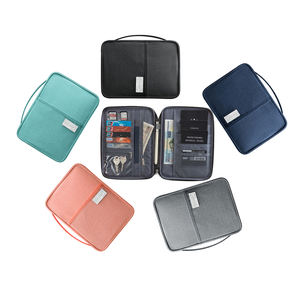 Toptan özel Logo Polyester su geçirmez erkek kredi kart tutucu klasörü cüzdan pasaport kapağı kimlik kılıfı organizatör seyahat için - Product Image 2