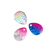 Paillettes laser à changement de couleur en forme de goutte d'eau, feuille réfléchissante pour appâts vivants, accessoires de leurre attirant les poissons sans hameçons