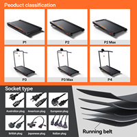 Mini tapis roulant pour salle de sport à domicile Portable Cardio Machine d'exercice pliable ABS LED affichage marche/course Max utilisateur 120kg électrique