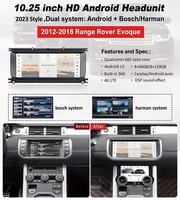 Écran d'autoradio Android 10.25 pouces pour Range Rover Evoque 2012-2018 Multimédia Auto Carplay Navigation Headunit Monitor