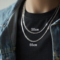 Collier de chaîne de fouet de cheval cubain pour hommes fins colliers fins en argent sterling 925 saoudiens pour homme