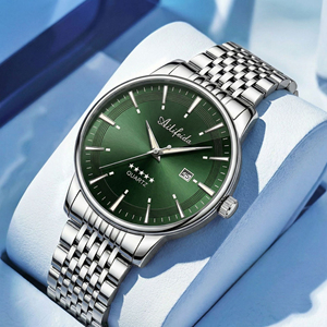 Reloj de Cuarzo Clásico para Hombre, Diseño de Esqueleto en Acero Inoxidable, Luminoso, Simple, Moderno, con Indicador de Fecha, Resistente al Agua, Elegante y Ejecutivo - Product Image 3