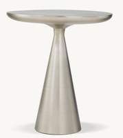 Vente flash - Table d'appoint ronde en métal de style américain moderne et luxueuse