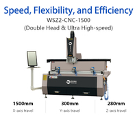 Máquina de Perforación y Fresado de Aluminio de Doble Cabezal WEIKE CNC 1500, Maquinaria de Procesamiento de Perfiles de Aluminio para Fábrica de Ventanas
