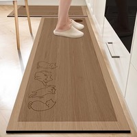 Alfombra de Cocina de Lujo Ligero, Antideslizante, Impermeable y Resistente al Aceite, Alfombra para Cocina, Baño y Hogar