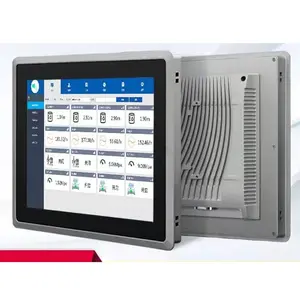 China manufacturer 15.6/27 inch full flat embedded industrial display PLC HMI all in one touch screen lcd industrial monitor