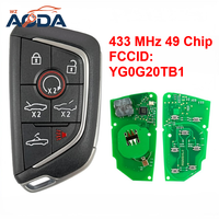 Llave Inteligente para Auto con Control Remoto de 7 Botones, 433MHz, Chip 49, FCC ID YG0G20TB1 para Cadillac