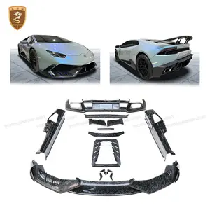 Update auf MSY-Stil Karosseriekit für Lamborghini Huracan Lp610 Frontlippe Seitenschürze Heckdiffusor Heckspoiler Kofferraum Motorhaube