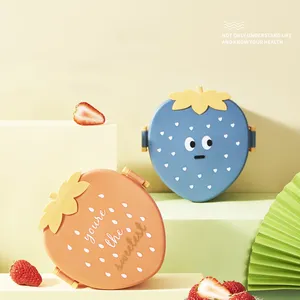पर्यावरण के अनुकूल स्ट्रॉबेरी आकार कस्टम खाद्य कंटेनर दोपहर के भोजन के बॉक्स बच्चों के लिए