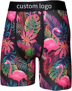 Boxers mi-hauts imprimés CELINNE pour hommes, en spandex et polyester respirant, motif tricoté - Product Image 3