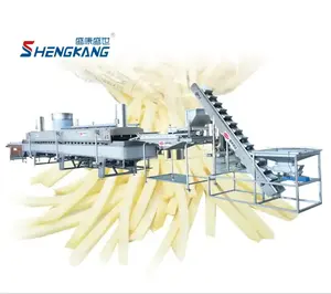 Big capacity potato chips frying machine French Fries making machine Automatic Potatoes Crisp production Machine