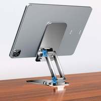 Support de téléphone portable et tablette haut de gamme, rotation à 360 degrés, en alliage d'aluminium, support de bureau universel portable pour téléphone portable
