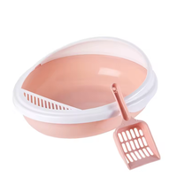 Bac à litière pour chat en plastique écologique de haute qualité avec options de design personnalisées, en stock et disponible, accessoire inclus