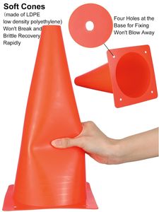 CITICITY 24 Conos de Tráfico, Marcadores de Cono de 12 Pulgadas, Conos de Seguridad de Plástico para Estacionamiento, Entrenamiento Deportivo - Product Image 3