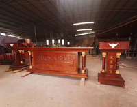 Moderna Púlpito de Madera para Iglesia, con Escena de la Última Cena Tallada a Mano, para Sala de Oración
