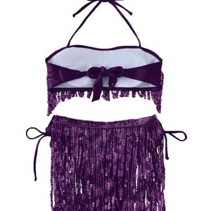 Conjunto de Bikini de Lujo Personalizado de 2 Piezas, Traje de Baño con Lentejuelas y Borlas Reflectantes para Discoteca, Ropa de Baño para Mujer - Product Image 2