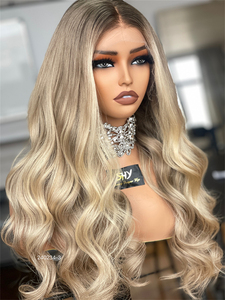 วิกผมลูกไม้สีบลอนด์ผมคนจากยุโรปได้รับการรับรองจากร้านเสริมสวย - Product Image 3