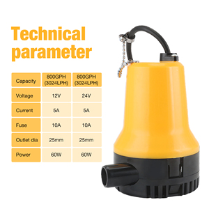 DC 저압 빌지 펌프 (고양정, 대유량) OEM 수중 펌프 - Product Image 6