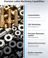 Custom Non-Standard Screws Nuts Copper Studs Threaded Rods China CNC Machined Turning & Milling Composite Hardware Components