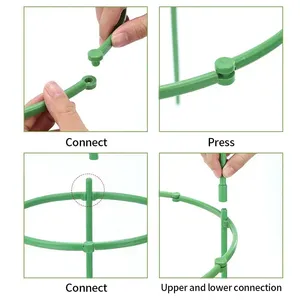 <span class=keywords><strong>Support</strong></span> de plante en forme de demi-cercle pour jardin, cage à fleurs, <span class=keywords><strong>support</strong></span> de plante, tige de fixation pour la croissance des <span class=keywords><strong>plantes</strong></span>, <span class=keywords><strong>support</strong></span> de grimpant pour vigne, piquet de maintien en fibre de verre PE - Product Image 6