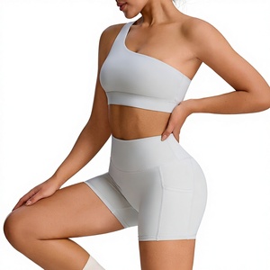 Nuovo Set 2 Pezzi da Donna 2026: Shorts Yoga Solidi Europei e Americani, Abbigliamento Sportivo Traspirante di Alta Gamma, Aderente - Product Image 2