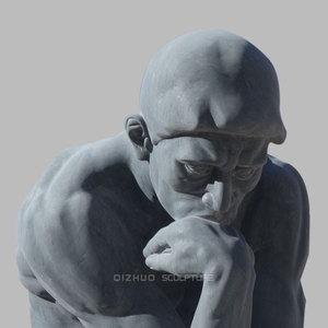 Famoso tamaño grande jardín al aire libre <span class=keywords><strong>Rodin</strong></span>'s Masterpiece figura granito negro mármol pensador <span class=keywords><strong>estatua</strong></span> - Product Image 5