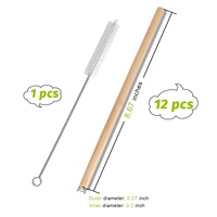 Pailles en bambou réutilisables, emballage Logo personnalisé, vente en gros, 100% écologique, en fibre biologique biodégradable naturelle