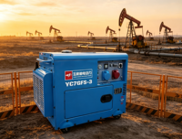 Générateur diesel silencieux Yuchai YC7GFS-3 7 kW, efficacité 91 %, 230 V, 1800 tr/min, démarrage électrique, haute efficacité, insonorisé, monophasé