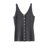 Gilet en tricot coréen pour femme, design luxueux, cachemire, hiver, décontracté, boutonné
